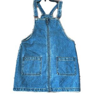 NWOT Wild Fable Size Medium Women Blue Medium Wash Full Zip Overall Skirt Dress